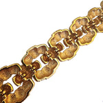 MONET Chunky Byzantine Statement Gold Plate Link Bracelet