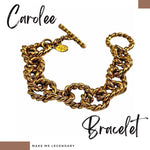 Lovely CAROLEE Filigree Chunky Gold Plated Link Bracelet