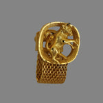 Swank Taurus Horoscope Gold Plated Mesh Cufflinks, Bull Cuff Links