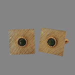 SWANK Jadeite Gold Plated Vintage Cufflinks