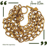 Beautiful ANNE KLEIN 5 Strand Gold Plated Bracelet