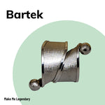 BARTEK Brushed Silver Plate Scuptural Cuff Vintsge Bracelet