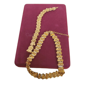 JBK Gold Plated Swarovski Bracelet Necklace Set, Jackelyn Kennedy Camrose Cross Necklace Bracelet