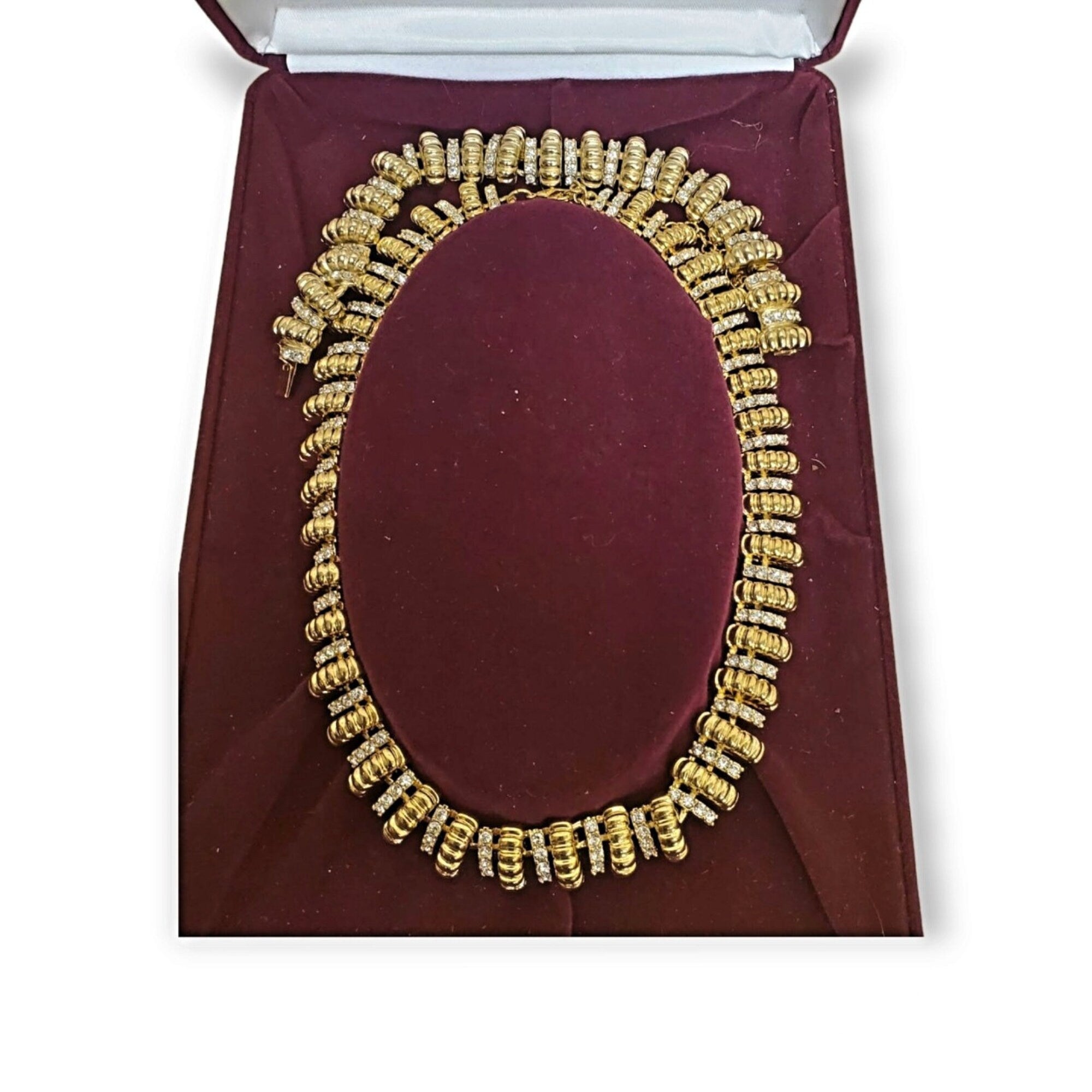 JBK Gold Plated Swarovski Bracelet Necklace Set, Jackelyn Kennedy Camrose Cross Necklace Bracelet