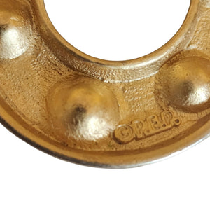 Gorgeous P.E.P. Hoop Diamante' Gold Plated Vintage Earrings