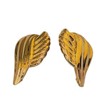 Wing Gold Plated Vintage Clip On Earrings