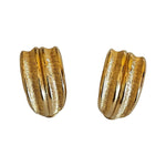 Designer Hoop Gold Plated Runway Clip On Vintage Earrings