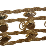 Stunning Yves Saint Lauren YSL Topaz Crystal Gold Plated Belt S-M