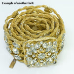 Stunning Yves Saint Lauren YSL Topaz Crystal Gold Plated Belt S-M