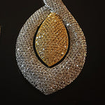 GORG! Teardrop 18K CZ Illusion Stones Yellow White Gold-Plated Earrings - Couture, Bridal Earrings, Wedding Statement Earrings