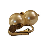 Classic HOBE Pearl 10 MM Stud Gold Plated Vintage Clip On Earrings