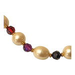 RICHELIEU Baroque Pearl Lucite Gold Plated Vintage Necklace