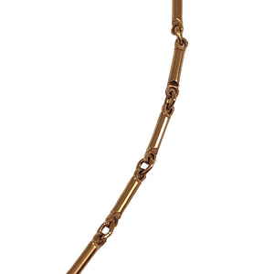 CRAFT Signed Glass Y-Lariat Gold Plated Vintage Necklace