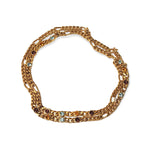 BLANCA Sautoir Multicolor Glass Crystal Figaro Vintage Necklace