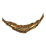Beautiful Byzantine Gold Plated Bib Vintage Necklace, Designer Choker Necklace