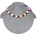 RICHELIEU Baroque Pearl Lucite Gold Plated Vintage Necklace