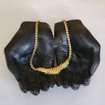 Beautiful Byzantine Gold Plated Bib Vintage Necklace, Designer Choker Necklace