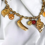 TRIFARI Fruit Salad Gold Plated Vintage Bracelet,  Charm Bracelet