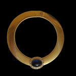 Stunning CINER Blue Diamanté Crystal Omega Necklace, Choker Collar Necklace