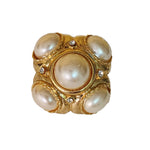 Oversized Etruscan Revival Baroque Gold-Plated Clip-on Vintage Earrings, Wedding earrings, statement earrings