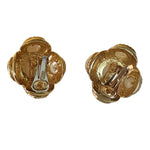 Oversized Etruscan Revival Baroque Gold-Plated Clip-on Vintage Earrings, Wedding earrings, statement earrings