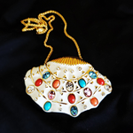 KJL Kenneth Jay Lane Shell Cabachon Pendant Necklace