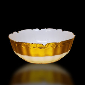 Antique Stunning LS&S Limoges Gold Gilt Large Porcelain Bowl